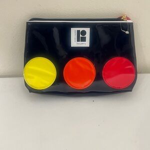 Estee Lauder Lisa Perry Navy Mod Look Polka Dot Cosmetic Bag Makeup Case NWOT